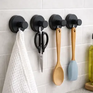 Removable Suction Cup Hooks for Shower and Bathroom, No Drill Heavy Duty Stainless Steel Wall Hooks with Strong Vacuum Seal for Glass, Mirrors, Tiles & Windows,Waterproof Hangers for Towels,Robes,Wreaths, Coats and More,Practical Mother’s Day Gift for Mom