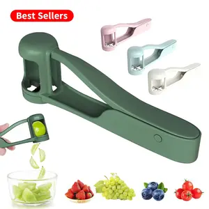 Safe Grape Slicer, Multi-Functional Stainless Steel Fruit Cutter, Perfect for Cherry Tomatoes, Strawberries & Blueberries, Lightweight Kitchen Gadget for Fruit Salad and Cake Decor