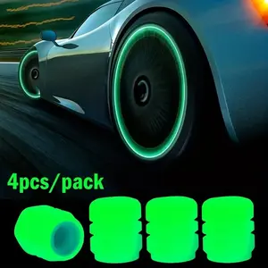 Luminous Car Tire Valve Stem Cap, Glow In The Dark Car Tire Valve Stem Cover, Motorcycle Vacuum Tire Valve Stem Cover