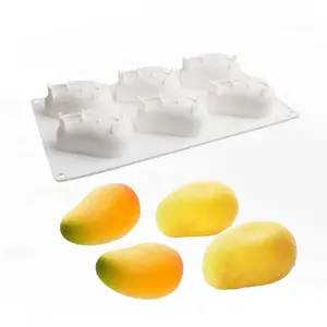 1 Pc Mango Mousse Cake Silicone Mold – Heat-resistant baking mold for mousse cakes, jelly, ice cream and desserts. Flexible non-stick silicone tool for DIY baking, pastries and creative homemade treats.