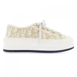 Pre-owned Dior Cotton Small Leather Goods Christian WALK'N'DIOR Sneakers