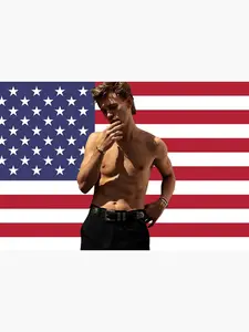 Austin Butler Flag, Pink Aesthetic Wall Flag, Austin Butler Shirtless Flag, Actor Fan Room Decor hot actor wall art tv show tapestry