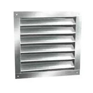 212 MAIN DA1212 Aluminum Dual Louver Panel, 12x12 in Square Flush-Mount Pre-Punched 1-Piece Louver, Household Venting Equipment Accessory, One Piece Louver