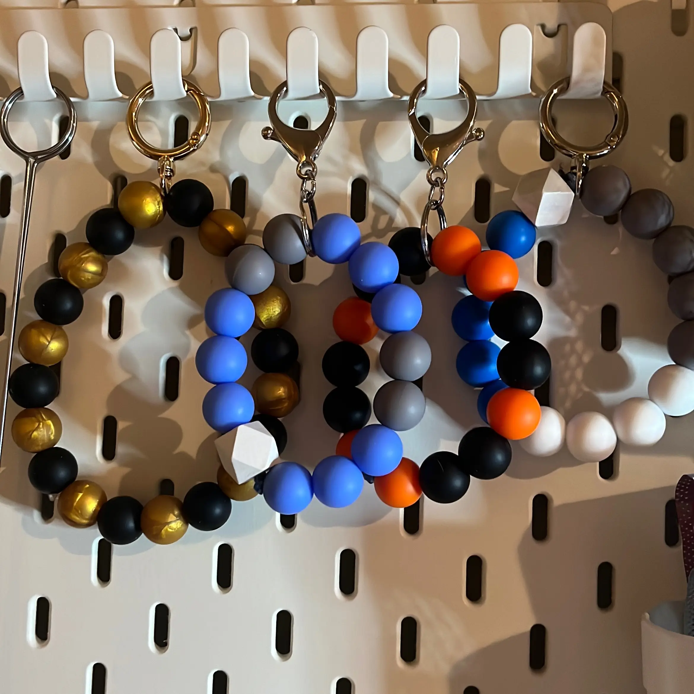 Silicone wristlets made with 15mm beads!