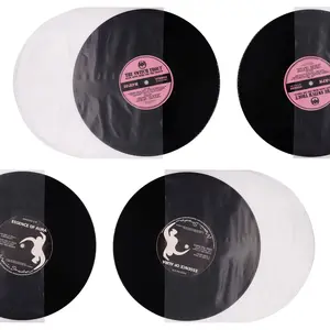 7 Inch Vinyl Record Inner Sleeve, 25pcs Transparent Optimal Protective Half Circle EP Sleeve, Antistatic Dust Proof Vinyl Sleeve, Music Vinyl