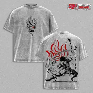 Zuko Avatar The Last Airbender Vintage Acid Washed Oversized Graphic T Shirt, Blue Spirit Inspired Back Print Tee, Fire Nation Anime Streetwear Aesthetic, Double Sided Heavyweight Cotton Unisex Shirt, Gift for ATLA Fans