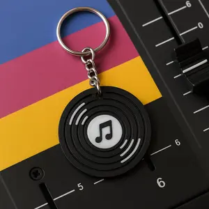 Vinyl Music NFC Keychain with Unique Musical Note Design for Music Lovers Solid NFC Technology and Vinyl Inspired Design