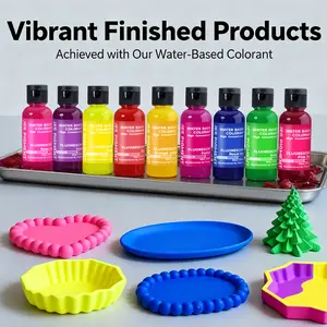 55ml/Bottle 12 Colors High Concentrated Fluorescent Water-Based Pigment,Fluorescent Plaster Cement Coloring Dye, Plaster Craft Fluorescent Pigment, Colored Concentrated Cement Plaster Mold Making Paint, Easy Application