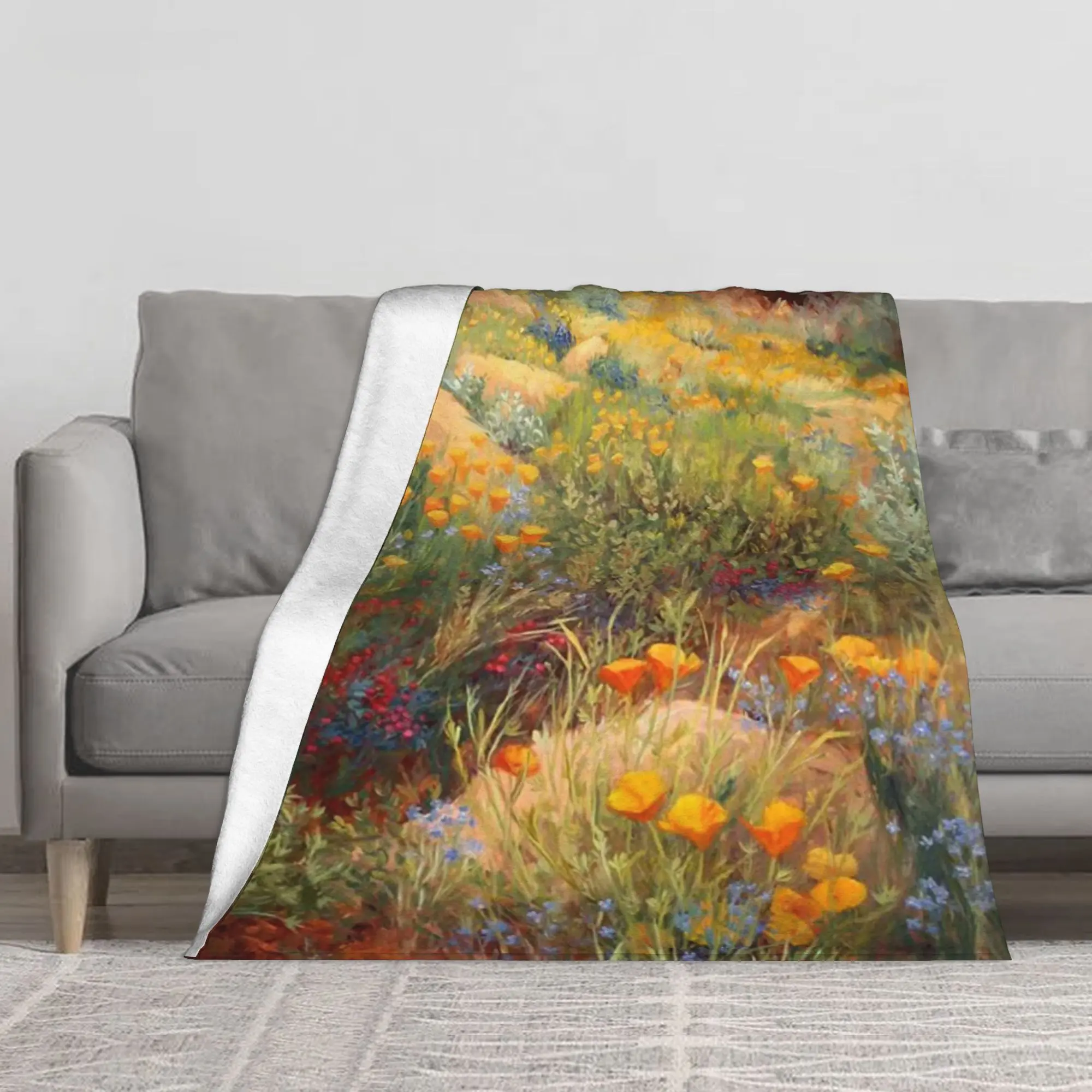 Renoir Impressionist Art Oil Painting Print Flannel Fleece Blanket - Bohemian Chic Luxury Throw for Sofa, Bedroom, Office & Home Decor | Lightweight Cozy AC Cover & Ins Nap Blanket 26MPXYJ