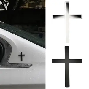 [Easter DIY Gifts] 3D Chrome Metal Cross Emblem - Universal Zinc Alloy Faith Sticker for Cars & SUVs, Perfect Christian GiftChristianCarDecor，CarAccessories，TikTokShopFindsWeatherproof faith stickers forcarsWeatherproof faith stickers for carsNew driver