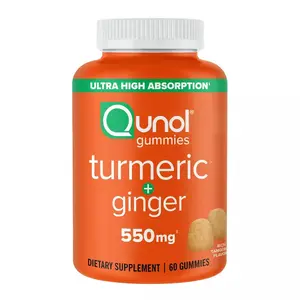Qunol Turmeric + Ginger Vitamin Vegan Gummies - 60ct: Dietary Supplement, Herbal, 100mg per Serving