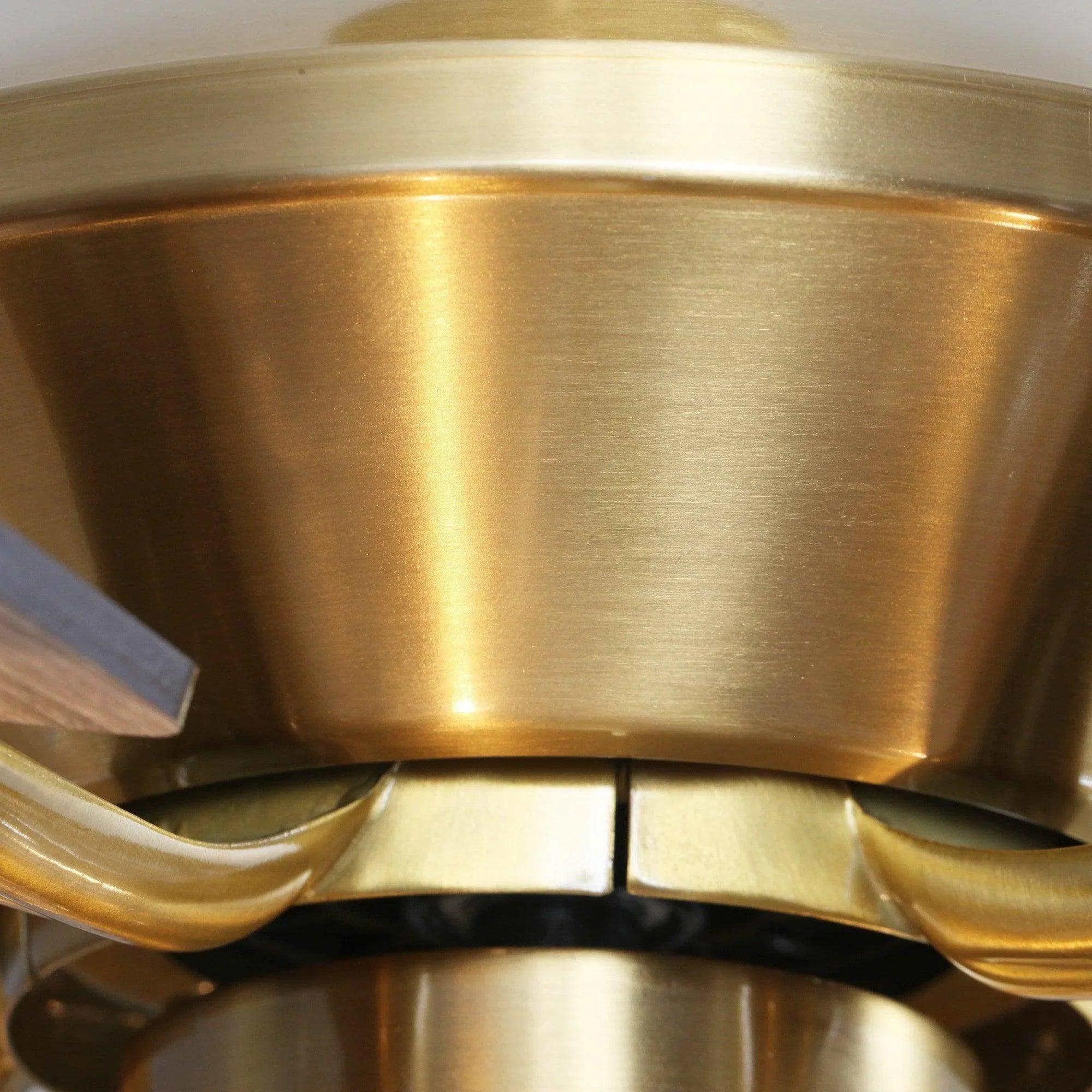 Luxurious 52-Inch Gold Ceiling Fan with Dimmable LED Light & Remote Control | Modern Elegant Home Decor