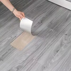 16-Piece Self-Adhesive Wood Grain Floor Stickers, 45cm Long Waterproof Durable Realistic Wooden Patch, Ideal for Rent Houses/old House Renovation