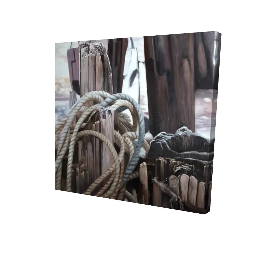 Begin Home Decor 2080-2424-CO117 24 x 24 in. Driftwood Romantic White Canvas - Bedroom Decor Elegance
