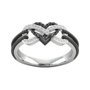 Elegant 925 Sterling Silver Infinity Heart with Cubic Zirconia for Women, Perfect for & Engagement - 2.8g, Jewelry Gifts