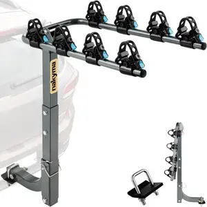 Upgraded Hitch  Rack for 4 Bikes, 240LBS Max Load   Carrier for , SUV,  & RV with 2" Receiver, High-Strength Double Arms
