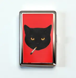 10 Styles Vintage Cigarette Case - Card Holder Stash Tin Box Metal Trinket Wallet Business Card ID Holder