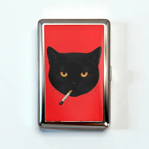 10 Styles Vintage Cigarette Case - Card Holder Stash Tin Box Metal Trinket Wallet Business Card ID Holder