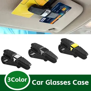 Car Sun Visor Eyeglass Holder, Sunglasses Card Storage Organizer, Car Storage Organizers, Essential Car Interior Cleanliness Must-Have, Car Sunglasses Holder Clip