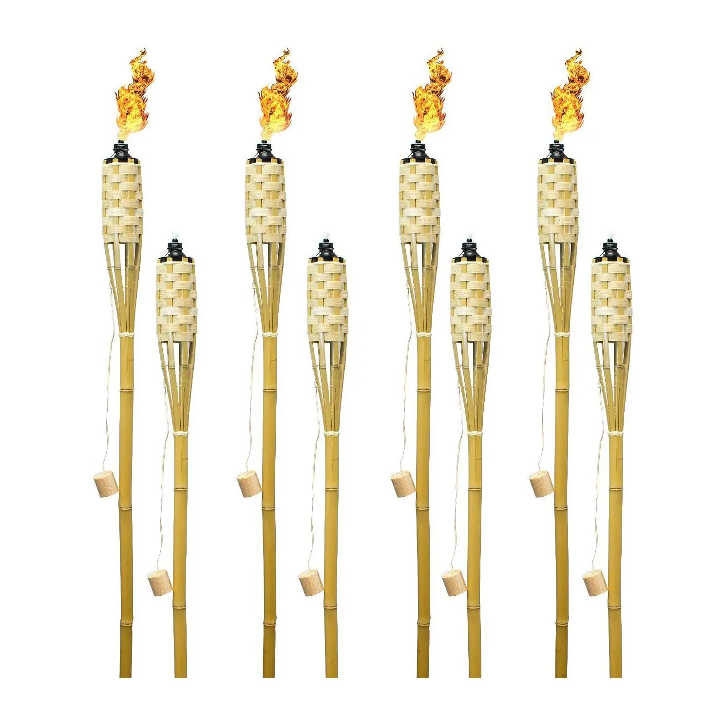 Extra Long Bamboo Torches - 8 Pack