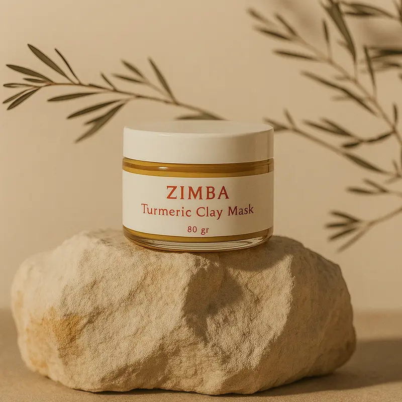 Spa Mogul Turmeric Bentonite Clay Mask for Detoxification, Anti-Inflammation, and Brightening - Skincare, Comfort Soothing Skin Repair