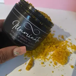 Illuminate Turmeric Face & Body Scrub Vegan Cruelty-Free 4oz Exfoliating Formula
