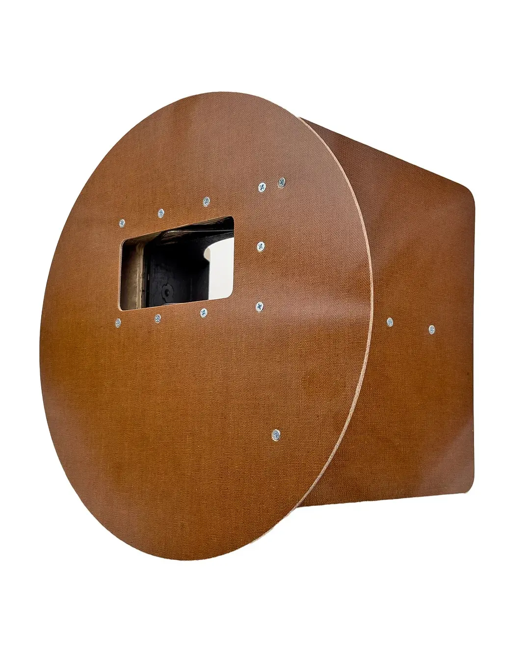 Sarge's Pancake brown Welding Hood Helmet (Right Hand, Brown)