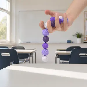 Silicone Fidget Balls Set • Soft Elastic Texture Squeeze Sensory Toy • Quiet Heavy-Duty Office Desk Pocket Calming Tool for ADHD Anxiety Relief