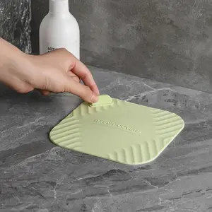 1pc Bathroom Floor Drain Deodorizer Toilet Plug Insect-proof Cover Deodorizing Silica Gel Pad Sewer Seal  Odor Prevention
