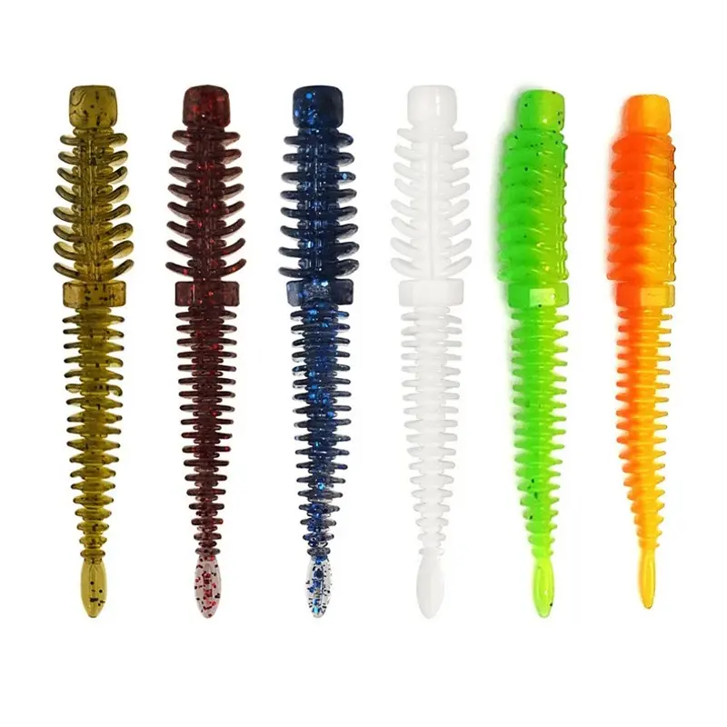 Fishing Soft Worm Lure, 50pcs False Realistic Baits, Simulation Floating Bait for Outdoor Fishing, Floating Fishing Lures, Artificial Fishing Lures