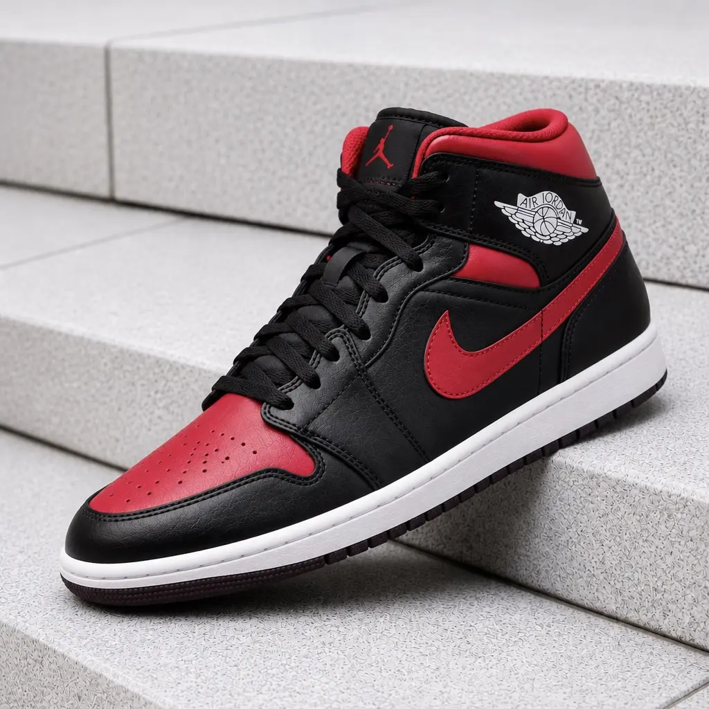 Nike Air Jordan 1 Mid Bred Twist DQ8426-067 Men's Fashion Sneaker New