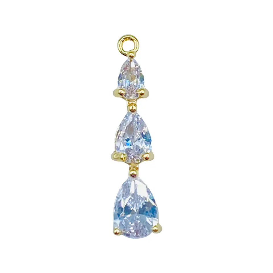 EXPRESS YOURSELF TRIPLE CZ EARRING CHARM