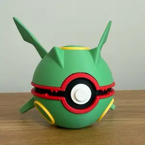 #0384 Rayquaza Ball - One Ready to Ship - 3D Printed Pokeball Figure, High-Quality PLA