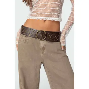 Stud & Grommet Faux Leather Belt Stud & Grommet Faux Leather Belt