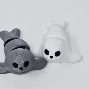 3D Printed Articulated Seal Fidget Toy - Sensory Stress Relief for Fidget & Finger Toy Enthusiasts