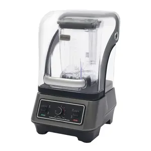 110V 1600W 2L Multifunctional Blender 9 Gears 6 Blades US Plug for Home Cafe Milk Tea Shop Slushie Juice High Speed  Easy to Clean