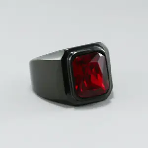 Men's rings made of silver-plated material and adorned with Cubic Zirconia stones are fashionable and popular, suitable as jewelry gifts and for creating a stylish look.