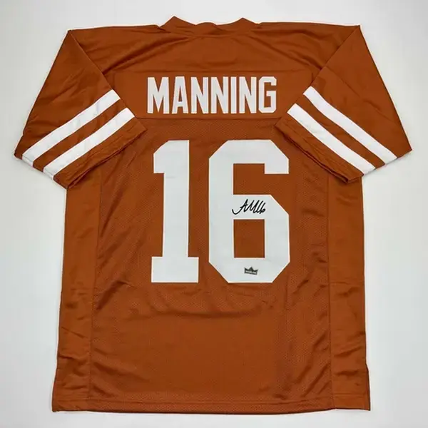 Facsimile Autographed Arch Manning Texas Orange Reprint Jersey