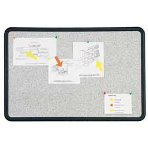 Quartet Bulletin Board- 3ft.x2ft.- Black Frame-Faux Granite