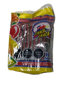 Barras de Tamarindo Chaca Chaca, 10 barras 350 g | Chaca Chaca Original Mexican Fruit Candy Sticks with Salt & Chili, 10 Pieces, 350 g