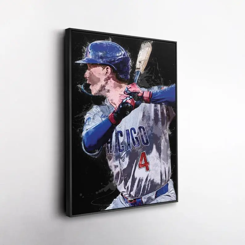 Pete Crow-Armstrong Wall Art ? Chicago Cubs Canvas Print, MLB Baseball Decor, Framed Poster Gift for Fan Room or Office ( Unframed - Print Only )