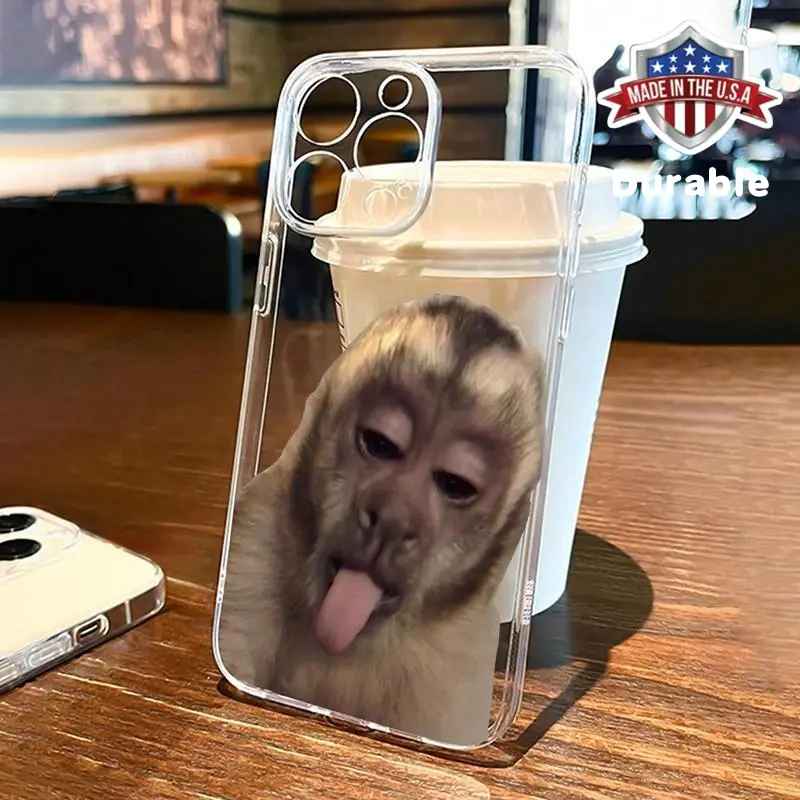 Flexible TPU Transparent iPhone Case - Cute Monkey & Cute Astronaut Designs, Anti-Drop Shockproof Protection, Comfy Grip, Playful Vibe Cellphone Accessory for iPhone XR, Cute Astronaut, Playful Vibe