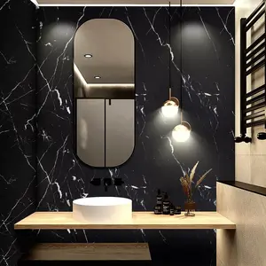 Black Marble Contact Paper 11.8"x78.7" – Matte Peel & Stick Waterproof Wallpaper for Countertops, Cabinets & Furniture – Self Adhesive, Removable, Easy to Apply