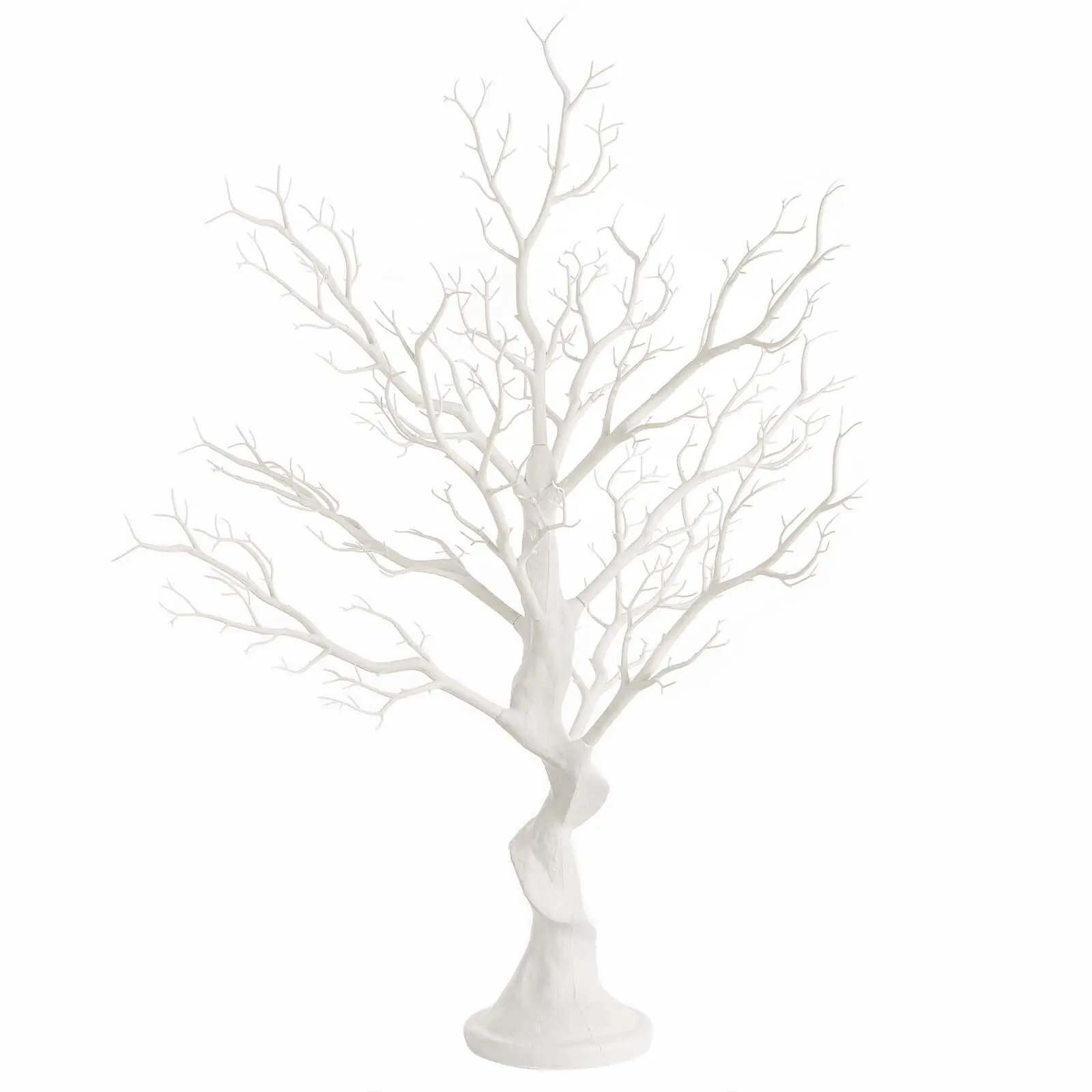 33-inch White Decorative Easter Tree Table Centerpiece - Sturdy Flexible Resin Branches, Artificial Plants Fake Flowers, Easy Assembly Tabletop Decor for Home Bedroom, Birthday & Multi Occasions Use, Auspicious