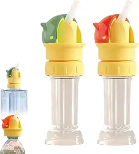 1 Pack Kids Water Bottle Spout Conversion Cap with Straw, Universal Fit for Anti-Leak Water & Juice Containers, Spill-Proof Flip-Top Cover for Toddlers, Anti-Leak Water Bottles