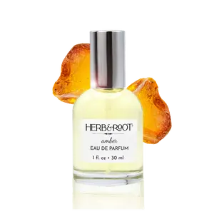 Herb & Root Amber Perfume for Women or Men - Comforting, Warm, Sweet, Resinous - Vegan and Cruelty Free - Made in the USA nlog  perfume