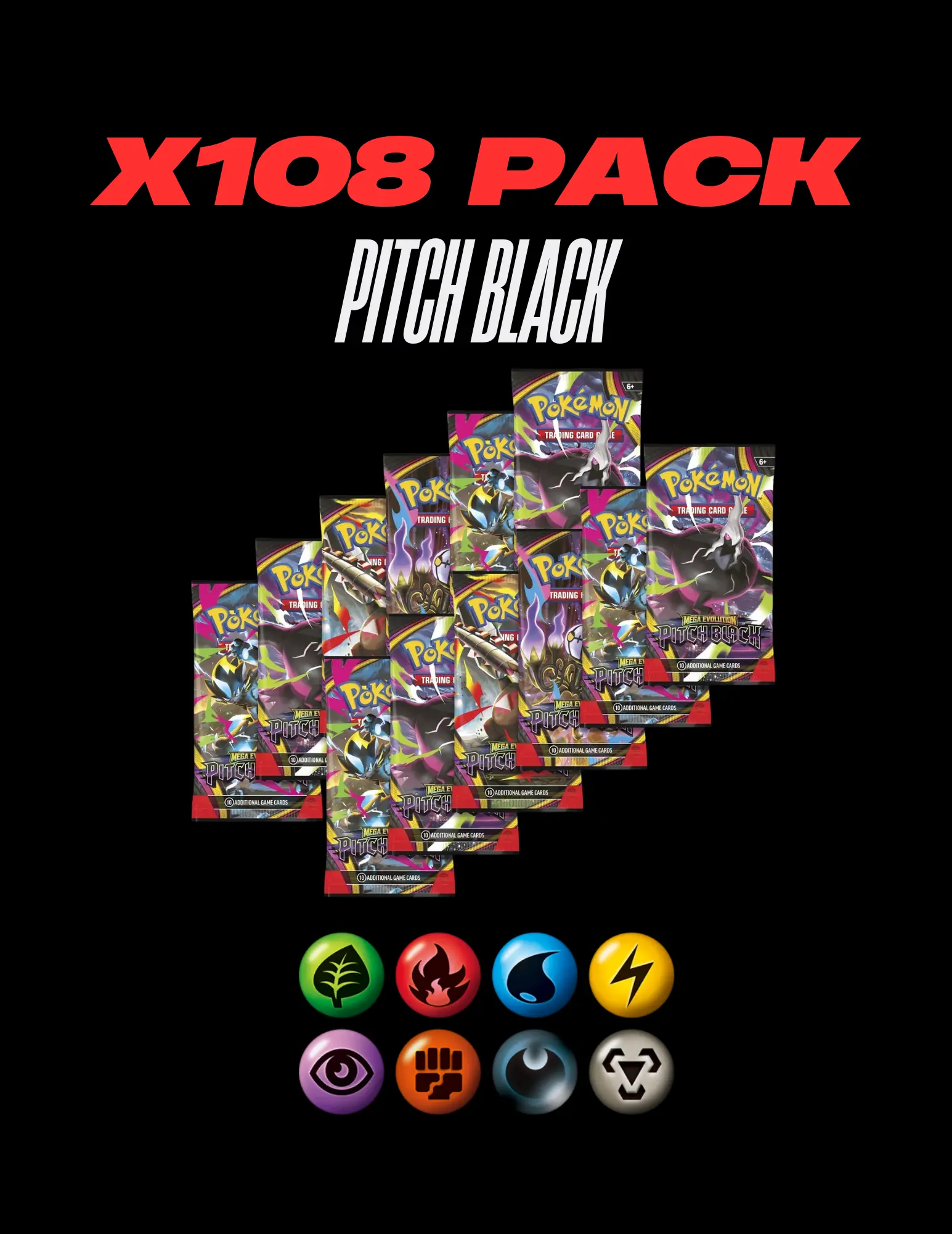 *LIVE RIP* POKEMON x108 PACK PITCH BLACK ENERGY BREAK SPOT