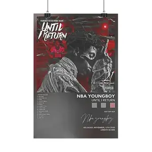 360 Alley 90s Youngboy Posteruntil I Return Album Cover Decorative Painting Canvas Wall And Art Picture Print Modern Family Bedroom Decor poster