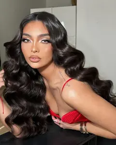 [BB Face Live] Natural Color Body Wave 13x6 HD lace Front Human Hair Wigs P4/27 Highlight 180% Density Pre plucked 99j Lace Frontal Human Hair Wigs For Women With Baby Hair