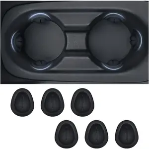 Car Cup Holder Insert / Holder Position Limiter-Anti Shake Silicone Car Coasters Bottle Stabilizers with Self-Adhesive - Car Must Haves Cup Holder Inserts For Car For Truck For SUV (6 PCS)